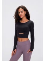 ⁦ActiveLite Long Sleeve Crop Top⁩ - الصورة ⁦6⁩
